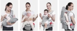 Ergonomische Draagzak Baby 15 In 1 - Draagdoek Tot 25 Kg - Baby Drager - Baby Carrier - Multifunctioneel - Grijs -Babyproducten Winkel 1200x483 4