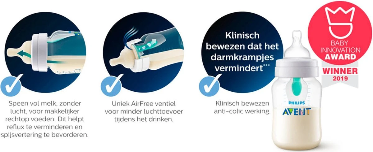 Philips Avent SCF810/14 Anti-Colic Babyfles (125ml) - Met AirFree Ventiel - 1 Stuk 10 Philips Avent SCF810/14 Anti-Colic Babyfles (125ml) - Met AirFree Ventiel - 1 Stuk - Afbeelding 10