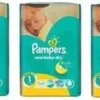 Pampers® Pampers New Baby Dry - Maat 1 (New Born) 2-5 Kg - Jumbo Box 3x43 Luiers - 129 Stuks