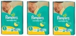 Pampers® Pampers New Baby Dry - Maat 1 (New Born) 2-5 Kg - Jumbo Box 3x43 Luiers - 129 Stuks