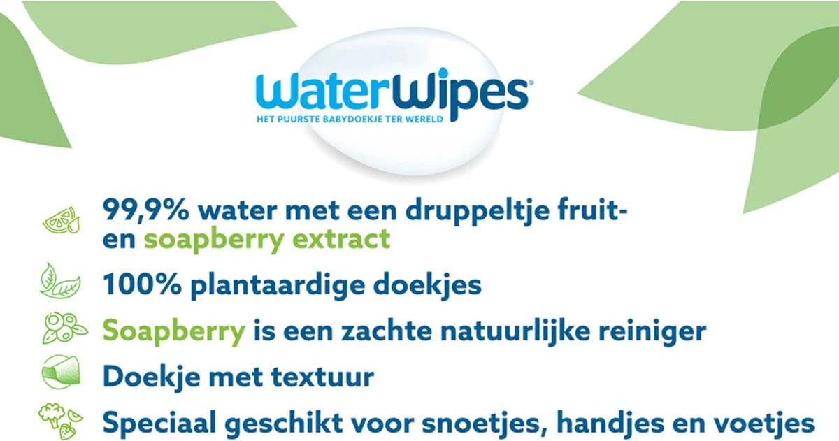 WaterWipes Snoetendoekjes 540 Doekjes 10 WaterWipes Snoetendoekjes 540 Doekjes - Afbeelding 10