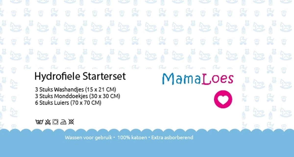MamaLoes Hydrofiel Starterset - Wit - Hydrofiel Luiers - Hydrofiel Washandjes - Hydrofiel Monddoekjes 3 MamaLoes Hydrofiel Starterset - Wit - Hydrofiel Luiers - Hydrofiel Washandjes - Hydrofiel Monddoekjes - Afbeelding 3