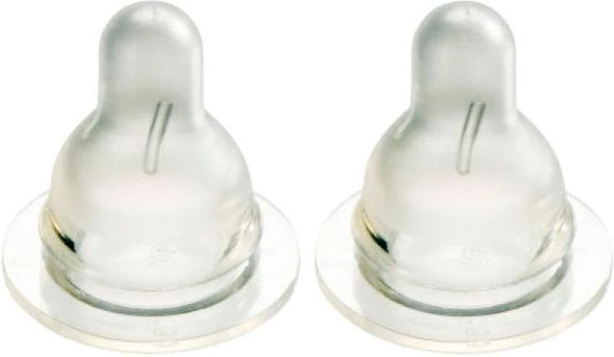 Difrax Flessenspeen Natural - Maat Small - 2 Stuks 1 Difrax Flessenspeen Natural - Maat Small - 2 Stuks