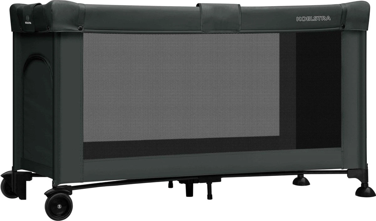 Koelstra Travelsleeper Campingbedje - Met Verhoger - Zwart 5 Koelstra Travelsleeper Campingbedje - Met Verhoger - Zwart - Afbeelding 5