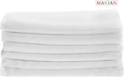 Makian Hydrofiele Luiers - Hydrofiele Doeken 80x80cm - Set Van 6 - Wit
