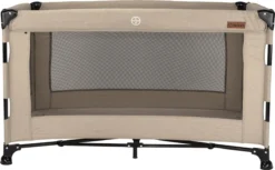 Reisbed Novi Baby® Nora Luxe Sand/Black -Babyproducten Winkel 1200x745 4