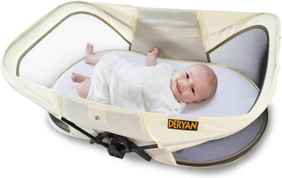 Deryan Infant Deluxe BabyBox Campingbedje - Cream + Inclusief Matras En Klamboe 8 Deryan Infant Deluxe BabyBox Campingbedje - Cream + Inclusief Matras En Klamboe - Afbeelding 8