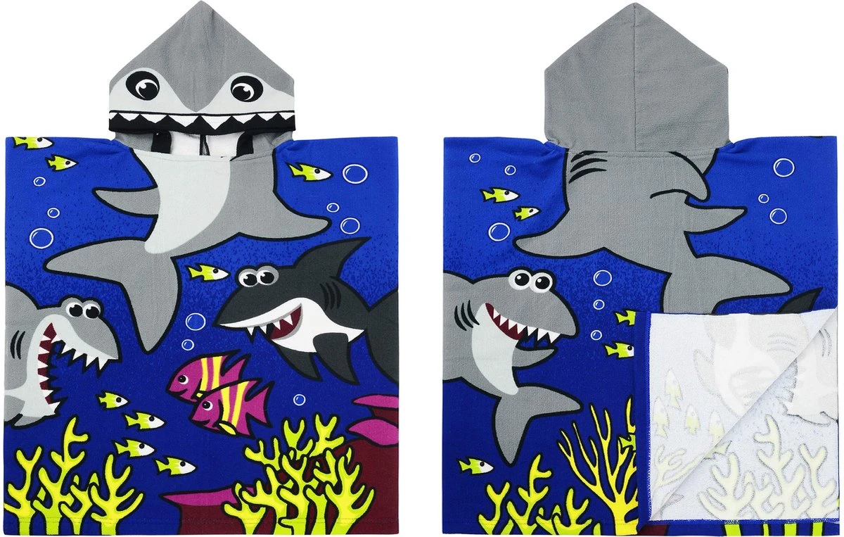 JAXY Badcape Baby - Badcape - Baby Badjas - Omslagdoek - Omslagdoek - Baby Handdoek Met Capuchon - Strandhanddoek - Badponcho - Poncho Handdoek - Microfiber - 60x90cm - Haai Donkerblauw 2 JAXY Badcape Baby - Badcape - Baby Badjas - Omslagdoek - Omslagdoek - Baby Handdoek Met Capuchon - Strandhanddoek - Badponcho - Poncho Handdoek - Microfiber - 60x90cm - Haai Donkerblauw - Afbeelding 2