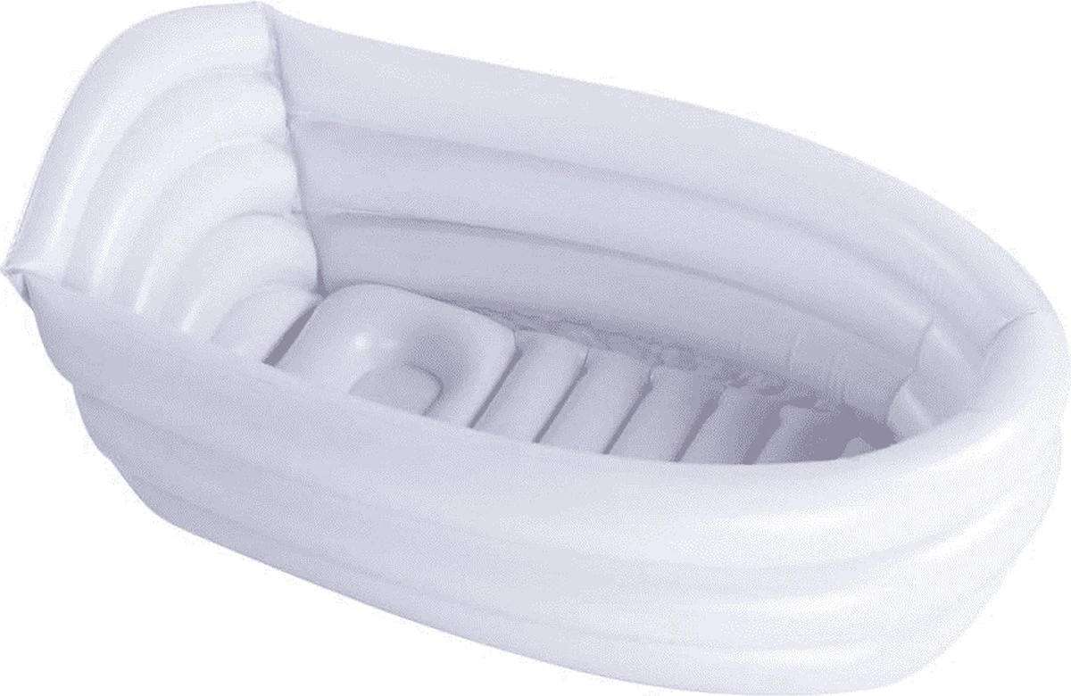 Bambino© Opblaasbaar Babybad - Lichtgrijs - 78 X 52 X 30 Cm | Ideaal Voor Op Reis | 0-12 Maanden 1 Bambino© Opblaasbaar Babybad - Lichtgrijs - 78 X 52 X 30 Cm | Ideaal Voor Op Reis | 0-12 Maanden
