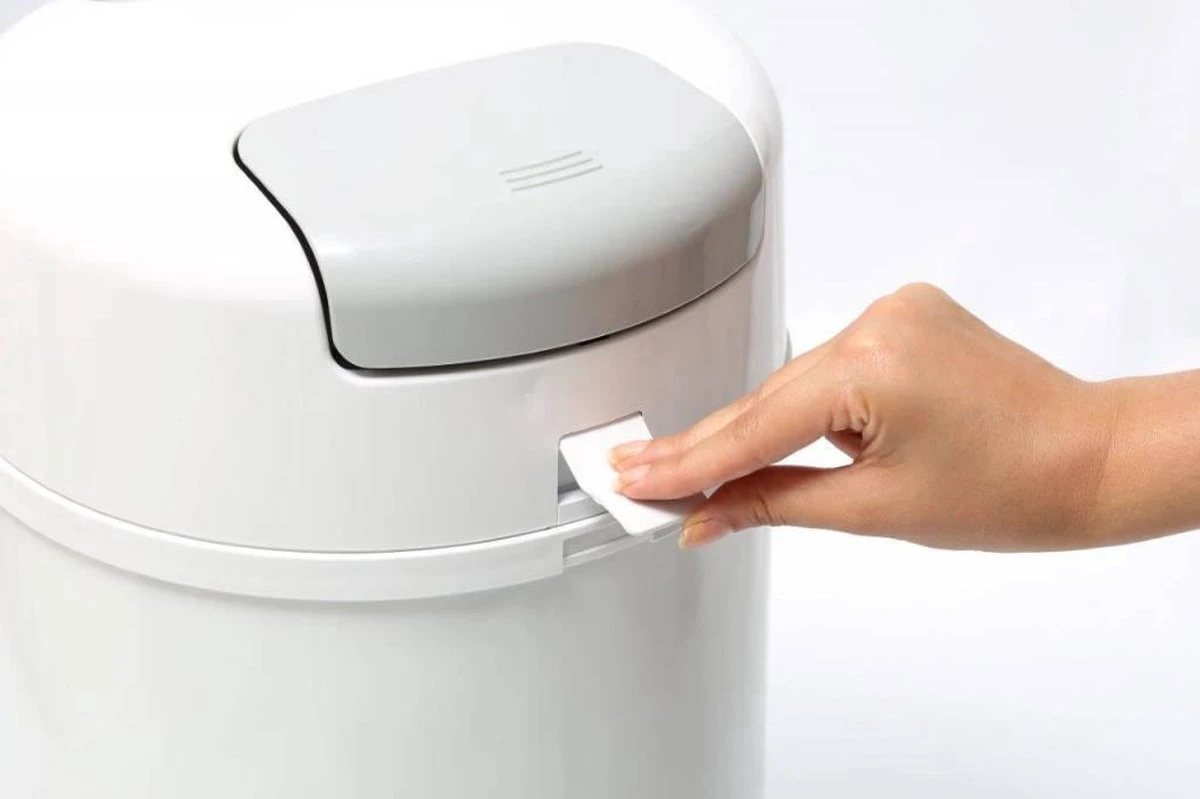 DiaperPail - Soft Grey - Luieremmer Met Speciale Luiersluis - Werkt Met Normale Vuilniszakken 5 DiaperPail - Soft Grey - Luieremmer Met Speciale Luiersluis - Werkt Met Normale Vuilniszakken - Afbeelding 5