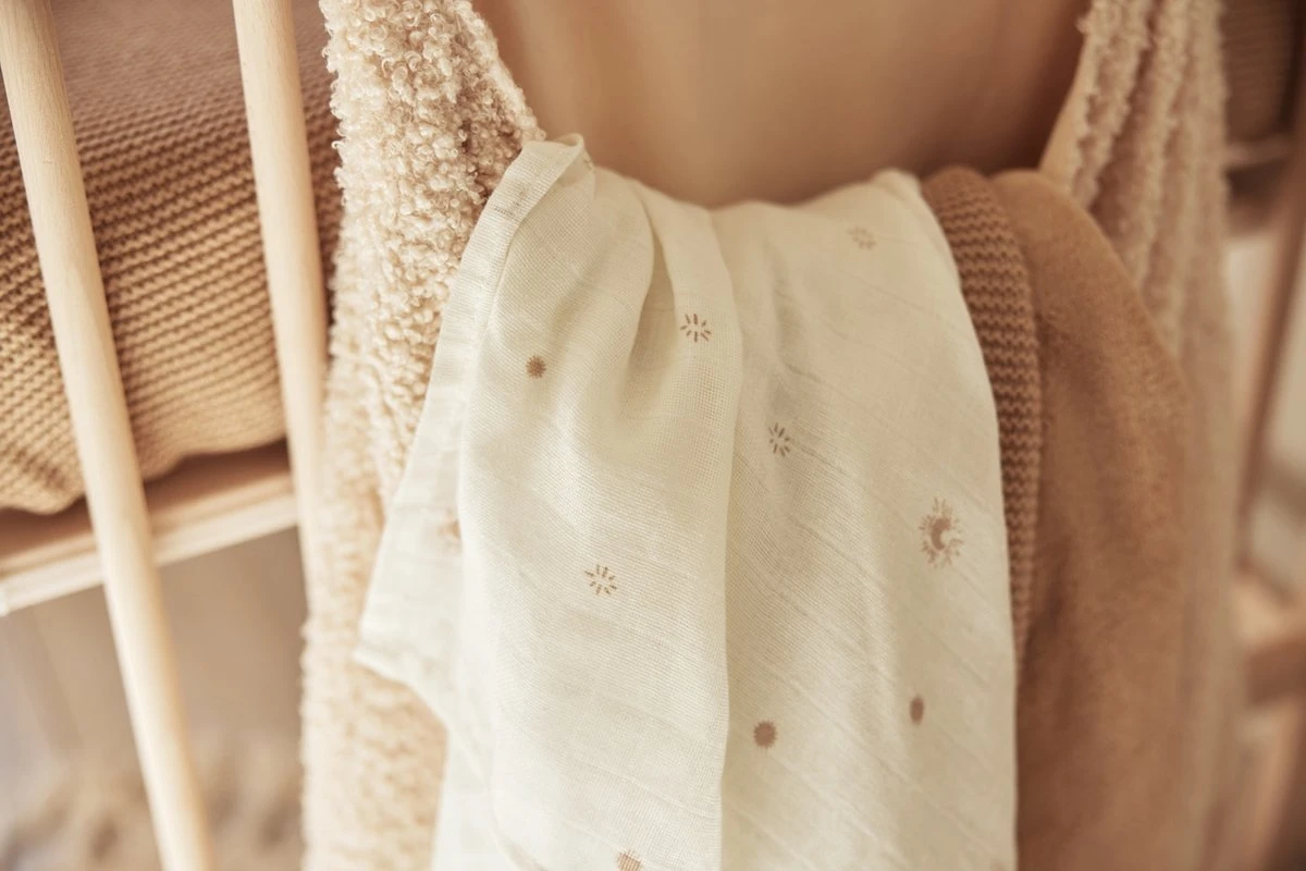 Jollein Hydrofiele Doek Large 115x115cm Stargaze - Biscuit - 2 Stuks 2 Jollein Hydrofiele Doek Large 115x115cm Stargaze - Biscuit - 2 Stuks - Afbeelding 2