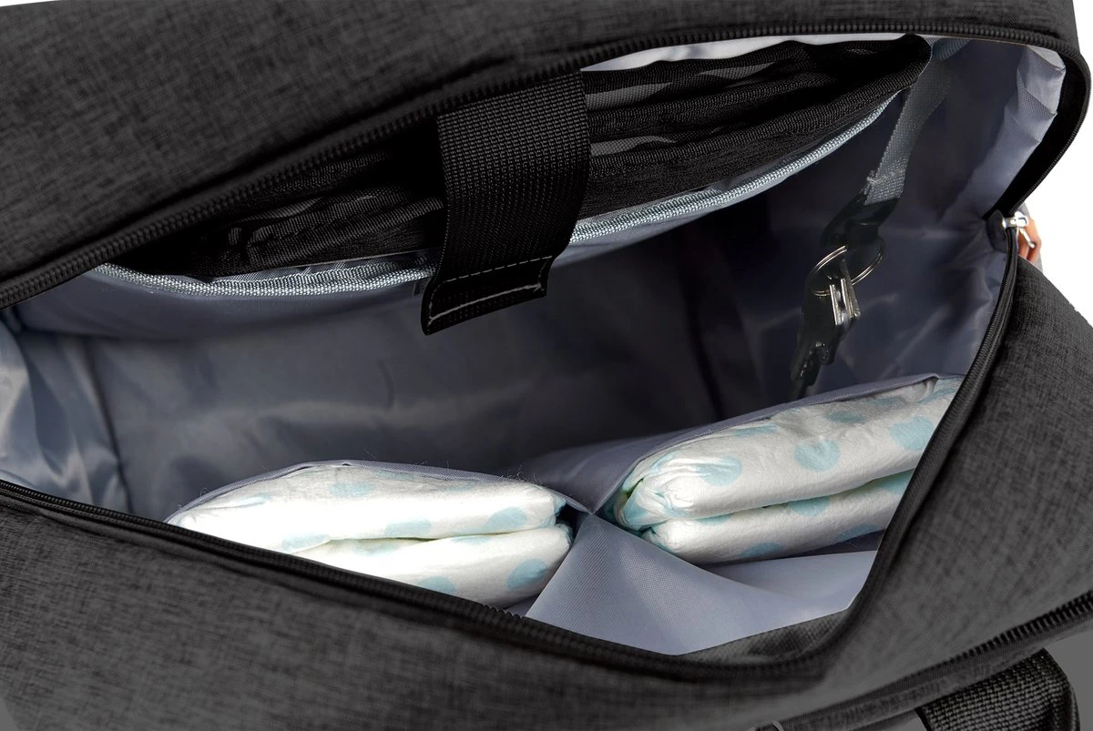 Brisby Slijtvaste Luiertas – Verzorgingstas – Met Buggymontage - Zwart 6 Brisby Slijtvaste Luiertas – Verzorgingstas – Met Buggymontage - Zwart - Afbeelding 6