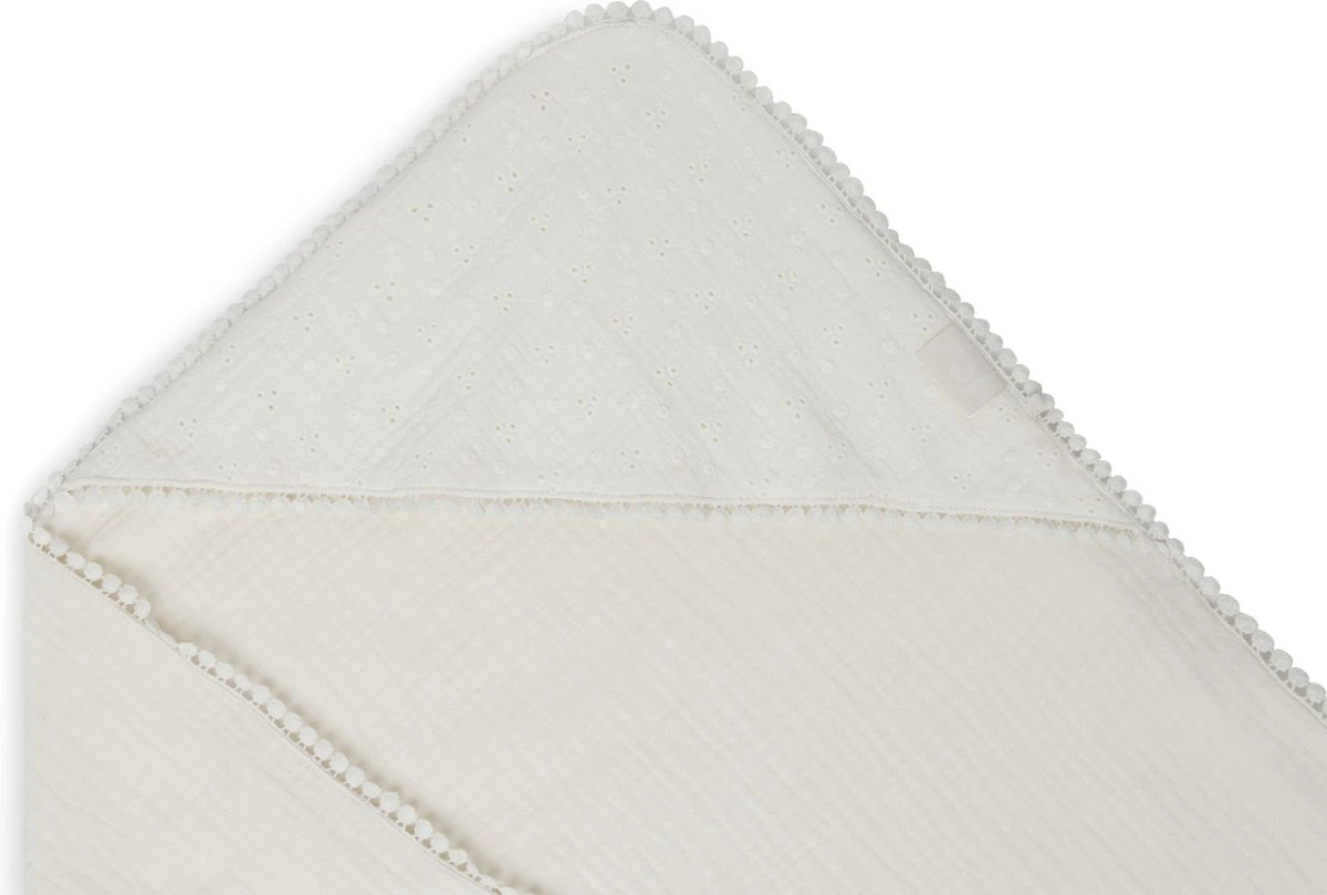 Jollein Badcape Embroidery 75x75cm - Ivory 4 Jollein Badcape Embroidery 75x75cm - Ivory - Afbeelding 4