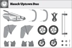 Hauck Uptown Duo Melange Broertje/zusje Kinderwagen Black -Babyproducten Winkel 1200x811 2