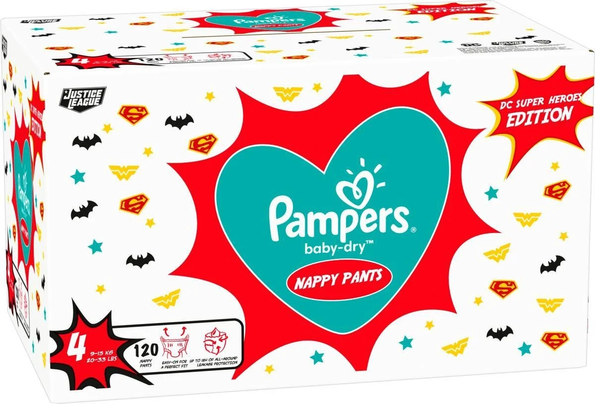 Pampers® Pampers - Baby Dry Pants - Maat 4 - 9-15 Kg - Maandbox - 120 Luiers - Limited Edition 2 Pampers® Pampers - Baby Dry Pants - Maat 4 - 9-15 Kg - Maandbox - 120 Luiers - Limited Edition - Afbeelding 2