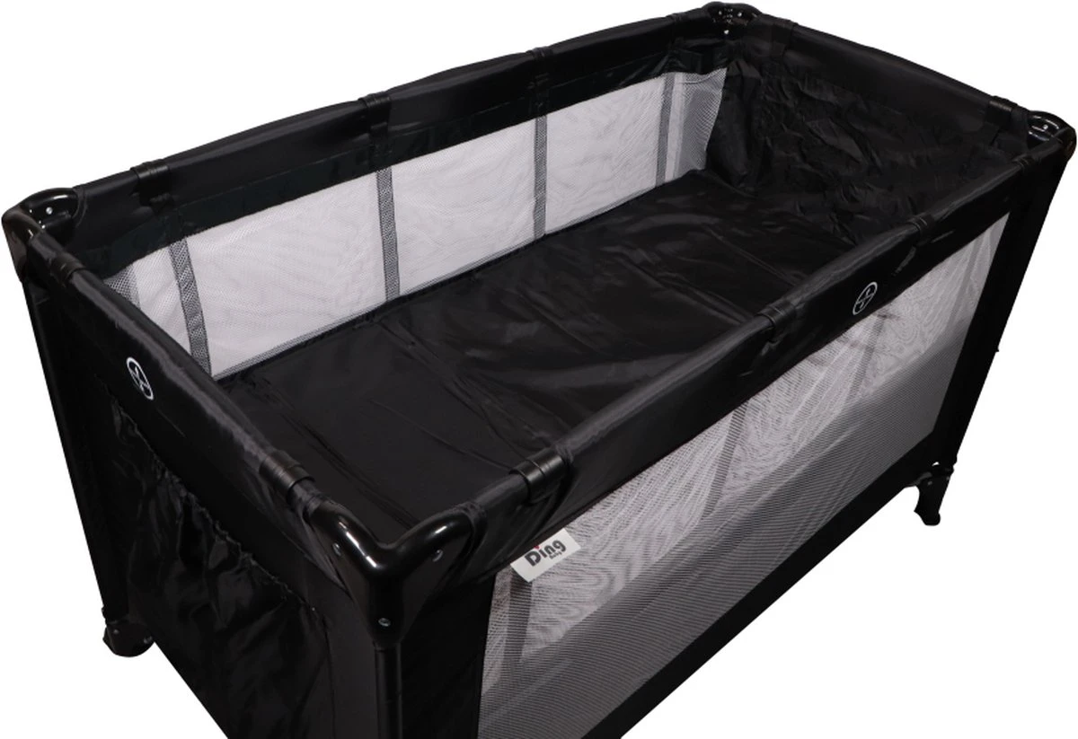 Ding Deluxe Black Campingbedje Incl. Bodemverhoger 15 Ding Deluxe Black Campingbedje Incl. Bodemverhoger - Afbeelding 15