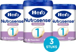 Hero Nutrasense SensiSoft Zuigelingenvoeding 1 - Flesvoeding Van 0 Tot 6 Maanden - 3 X 800 Gram - Met Melkvet - Palmolie Vrij 8 Hero Nutrasense SensiSoft Zuigelingenvoeding 1 - Flesvoeding Van 0 Tot 6 Maanden - 3 X 800 Gram - Met Melkvet - Palmolie Vrij -Babyproducten Winkel 1200x825 12