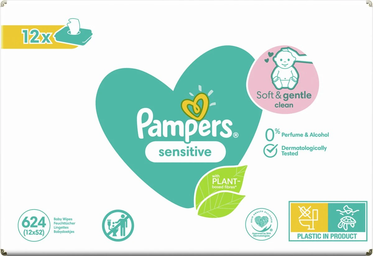 Pampers® Pampers - Sensitive - Billendoekjes - 1248 Doekjes - 24 X 52 3 Pampers® Pampers - Sensitive - Billendoekjes - 1248 Doekjes - 24 X 52 - Afbeelding 3