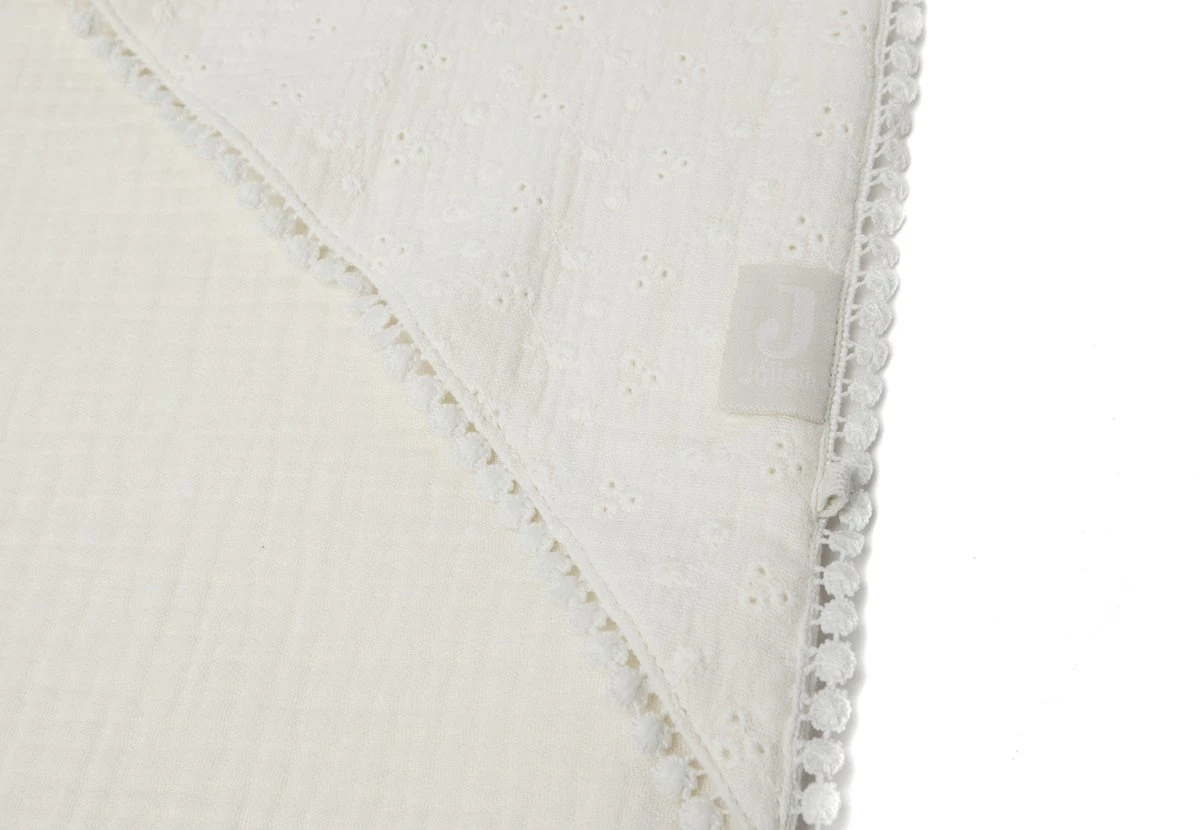 Jollein Badcape Embroidery 75x75cm - Ivory 5 Jollein Badcape Embroidery 75x75cm - Ivory - Afbeelding 5