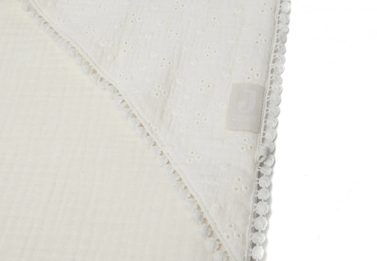 Jollein Badcape Embroidery 75x75cm - Ivory 6 Jollein Badcape Embroidery 75x75cm - Ivory - Afbeelding 6