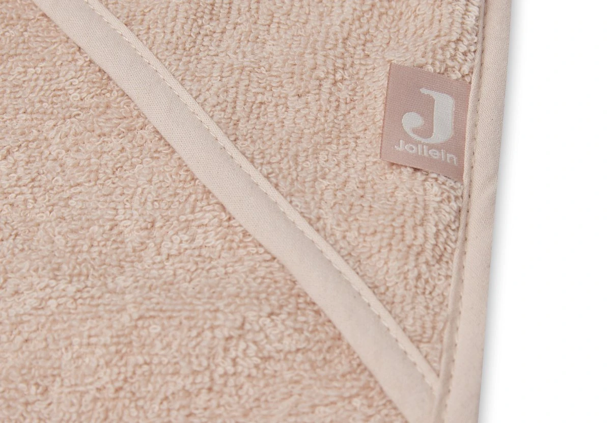 Jollein Badcape Badstof 75x75cm - Pale Pink 8 Jollein Badcape Badstof 75x75cm - Pale Pink - Afbeelding 8