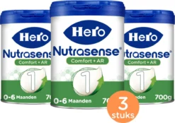 Hero Baby Nutrasense Comfort+ 1 - Flesvoeding Van 0 Tot 6 Maanden - 3 X 700 Gram -Babyproducten Winkel 1200x844 5