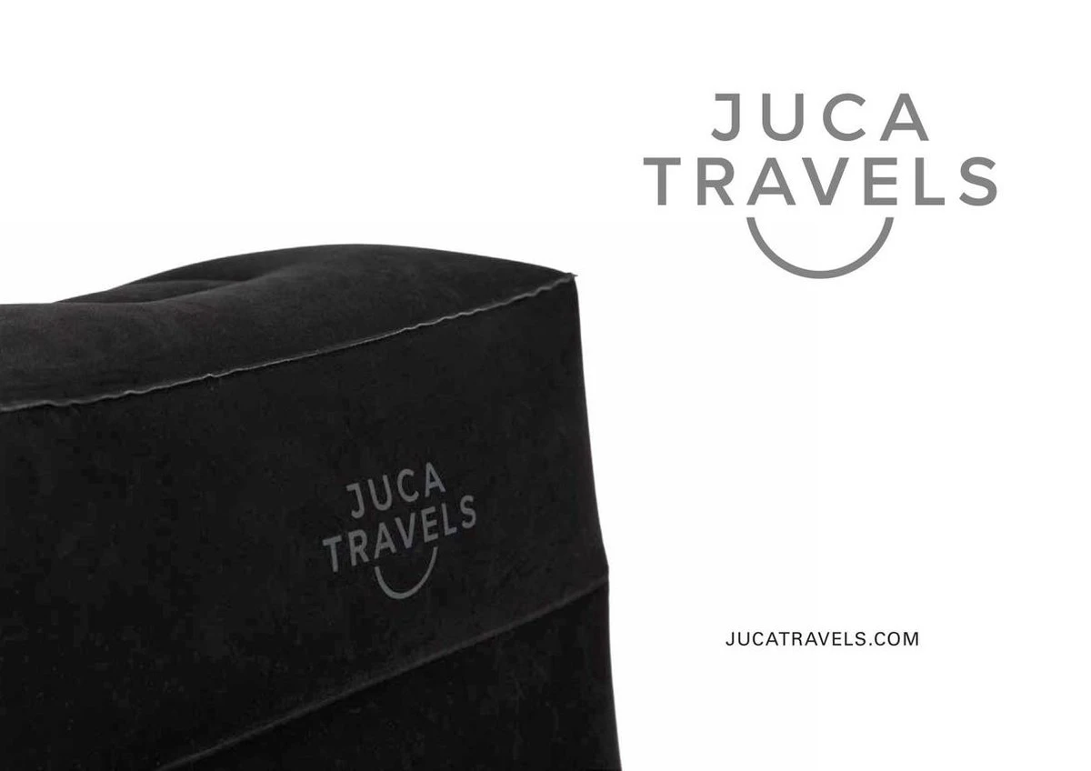 Juca Travels - Vliegtuigbedje - Voetkussen Opblaasbaar - Voetensteun - Voetenbankje - 3 Hoogte Standen - Reiskussen 5 Juca Travels - Vliegtuigbedje - Voetkussen Opblaasbaar - Voetensteun - Voetenbankje - 3 Hoogte Standen - Reiskussen - Afbeelding 5