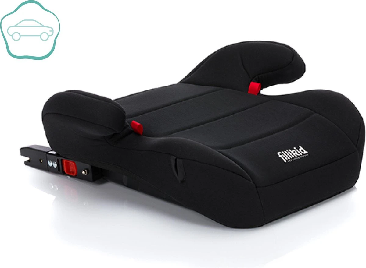 Auto Zitverhoger - Isofix - Autozitje - Kinderzitje - Zwart - Gecertificeerd - Fillikid 1 Auto Zitverhoger - Isofix - Autozitje - Kinderzitje - Zwart - Gecertificeerd - Fillikid