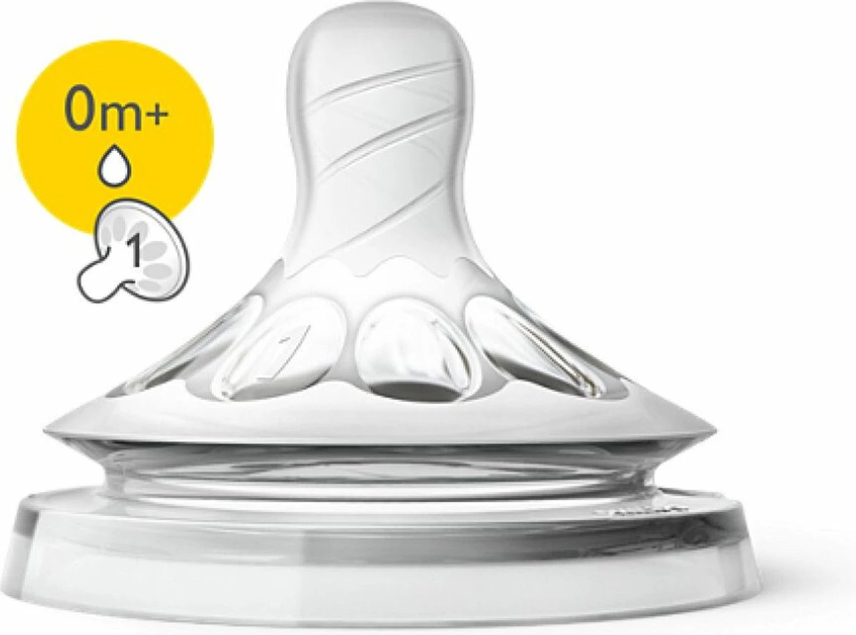 Philips Avent SCF041/27 Natural Speen - 0m+ - 2stuks 1 Philips Avent SCF041/27 Natural Speen - 0m+ - 2stuks