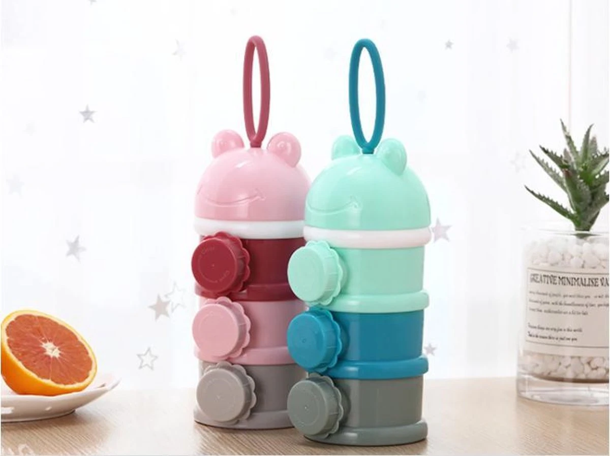 Melkpoeder Toren - Babyvoeding Bewaarbakjes - Melkpoeder Doseerdoosjes - Kraam Cadeau - BPA Vrij / ROZE 3 Melkpoeder Toren - Babyvoeding Bewaarbakjes - Melkpoeder Doseerdoosjes - Kraam Cadeau - BPA Vrij / ROZE - Afbeelding 3
