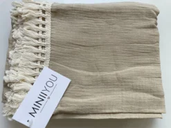 Hydrofiele Doek XL Met Franjes - 120x120 Cm - Taupe -Babyproducten Winkel 1200x900 6
