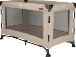 Reisbed Novi Baby® Nora Luxe Sand/Black -Babyproducten Winkel 1200x906 3