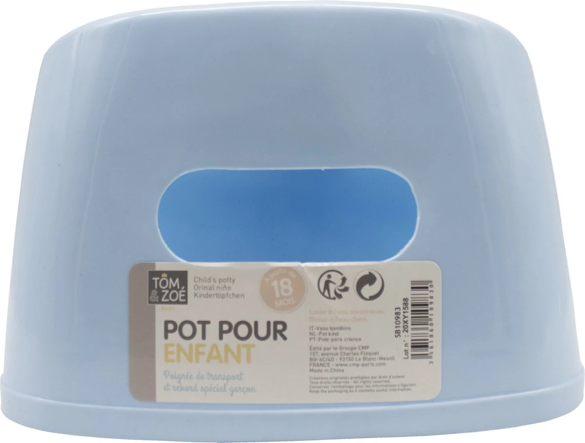 Peuter Plaspotje Blauw Tom&Zoe - Plaspotje Jongens Of Meisjes - Plaspotje Peuter - Toilettrainer 2 Peuter Plaspotje Blauw Tom&Zoe - Plaspotje Jongens Of Meisjes - Plaspotje Peuter - Toilettrainer - Afbeelding 2