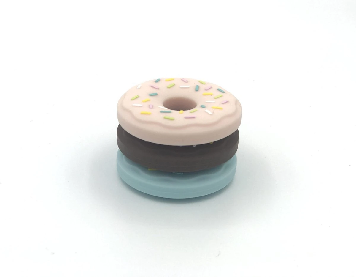 Donut Bijtketting Kauwsieraad - Turqoise 3 Donut Bijtketting Kauwsieraad - Turqoise - Afbeelding 3