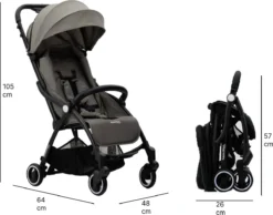 Hamilton By Yoop X1 Plus Buggy – Nieuw, Hoger, Uitgebreider 2023 Model – Premium Stroller Met One Hand Folding Technologie – Grijs – Lichte, Verstelbare En Wendbare Kinderwagen Met Vele Gemakken -Babyproducten Winkel 1200x942 1