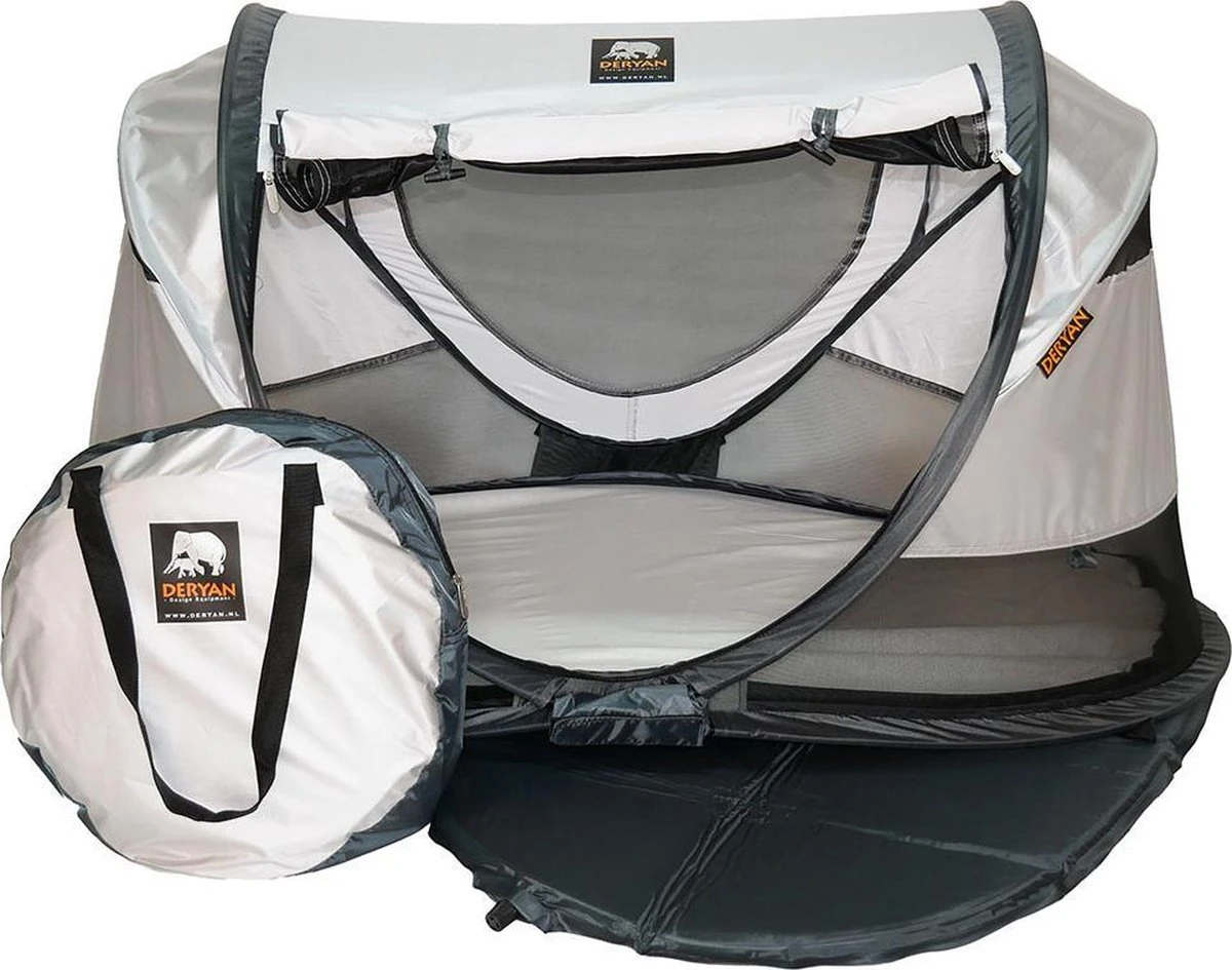 Deryan Shane Luxe 2023 Campingbedje - Baby Tent - Anti-UV 50+ - Peuterbed - Silver 10 Deryan Shane Luxe 2023 Campingbedje - Baby Tent - Anti-UV 50+ - Peuterbed - Silver - Afbeelding 10