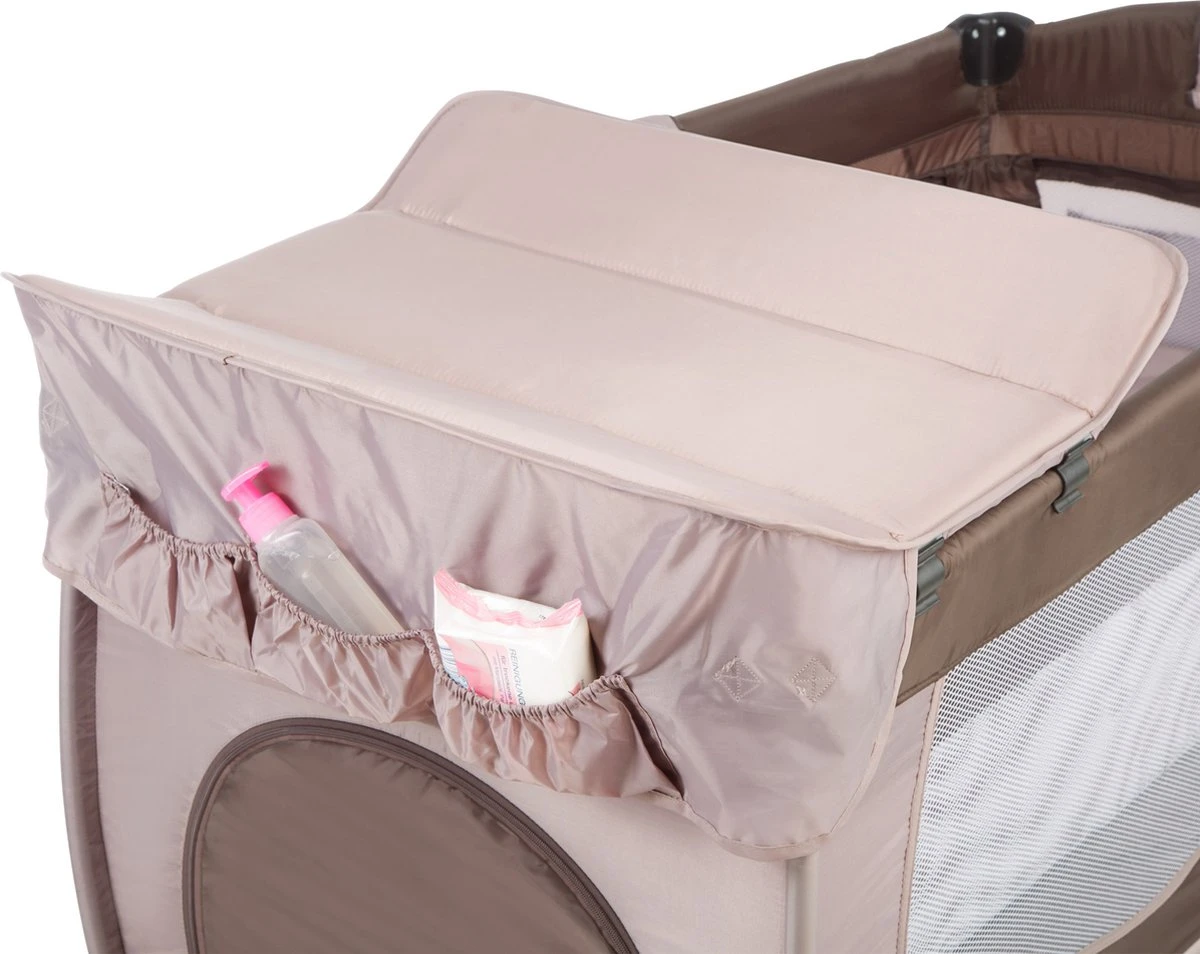 Tectake - Reisbedje Babybed Campingbed Dodo - 132x75x104cm Incl. Aankleedkussen En Draagtas - Bruin - 402203 3 Tectake - Reisbedje Babybed Campingbed Dodo - 132x75x104cm Incl. Aankleedkussen En Draagtas - Bruin - 402203 - Afbeelding 3