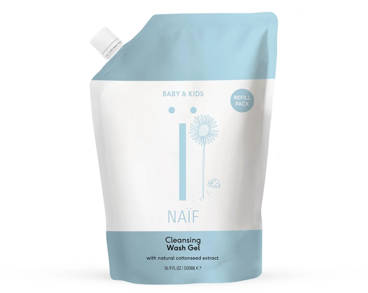 Naïf Reinigende Wasgel - Navulverpakking - Baby En Kids - 500ml - Met Natuurlijke Ingrediënten 1 Naïf Reinigende Wasgel - Navulverpakking - Baby En Kids - 500ml - Met Natuurlijke Ingrediënten