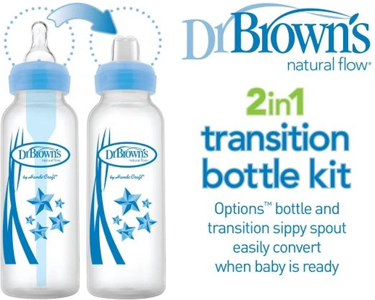 Dr. Brown's Sippy Spout Standaardfles - Transition Bottle - 2 Stuks 4 Dr. Brown's Sippy Spout Standaardfles - Transition Bottle - 2 Stuks - Afbeelding 4