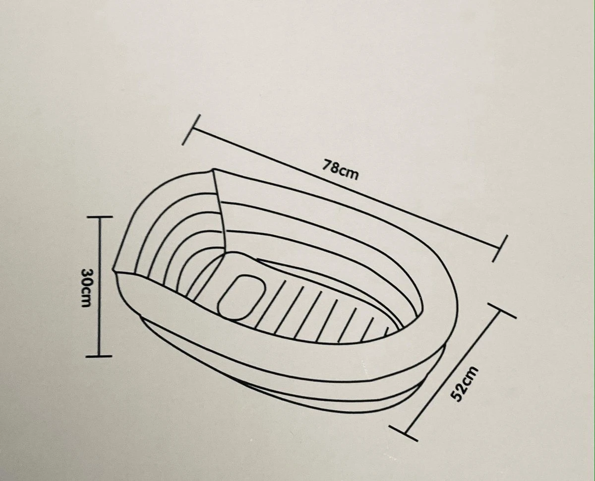 Bambino© Opblaasbaar Babybad - Lichtgrijs - 78 X 52 X 30 Cm | Ideaal Voor Op Reis | 0-12 Maanden 3 Bambino© Opblaasbaar Babybad - Lichtgrijs - 78 X 52 X 30 Cm | Ideaal Voor Op Reis | 0-12 Maanden - Afbeelding 3