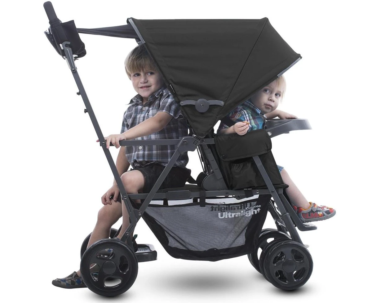 Joovy Caboose Too Ultralight Dubbele Buggy - Zwart - Duo Buggy - Lichtgewicht 3 Joovy Caboose Too Ultralight Dubbele Buggy - Zwart - Duo Buggy - Lichtgewicht - Afbeelding 3