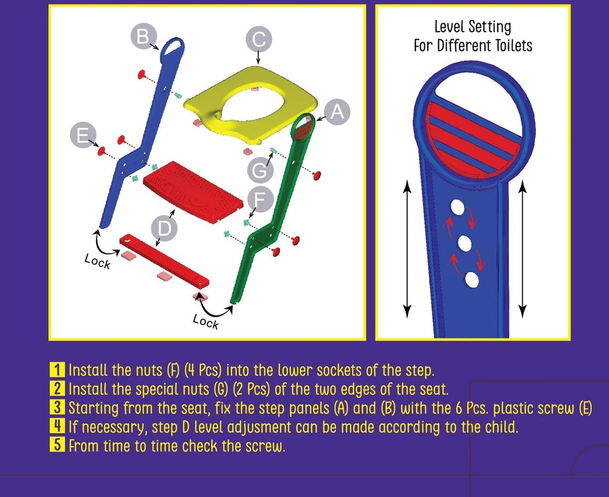 Motek® - WC Verkleiner - Wc Verkleiner Met Trapje - Toiletverkleiner - Toilettrainer - Wc Verkleiner Opvouwbaar - 2 Tot 7 Jaar - Trainer Met Opstapje 10 Motek® - WC Verkleiner - Wc Verkleiner Met Trapje - Toiletverkleiner - Toilettrainer - Wc Verkleiner Opvouwbaar - 2 Tot 7 Jaar - Trainer Met Opstapje - Afbeelding 10