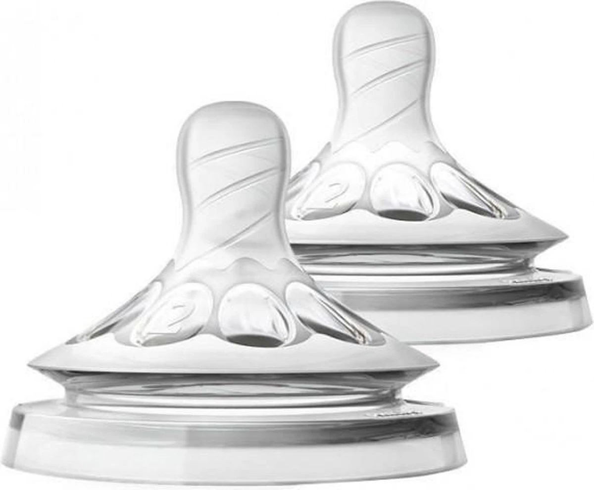 Philips AVENT Natural Speen - 1M+ - Langzame Toevoer - 2 Stuks 2 Philips AVENT Natural Speen - 1M+ - Langzame Toevoer - 2 Stuks - Afbeelding 2