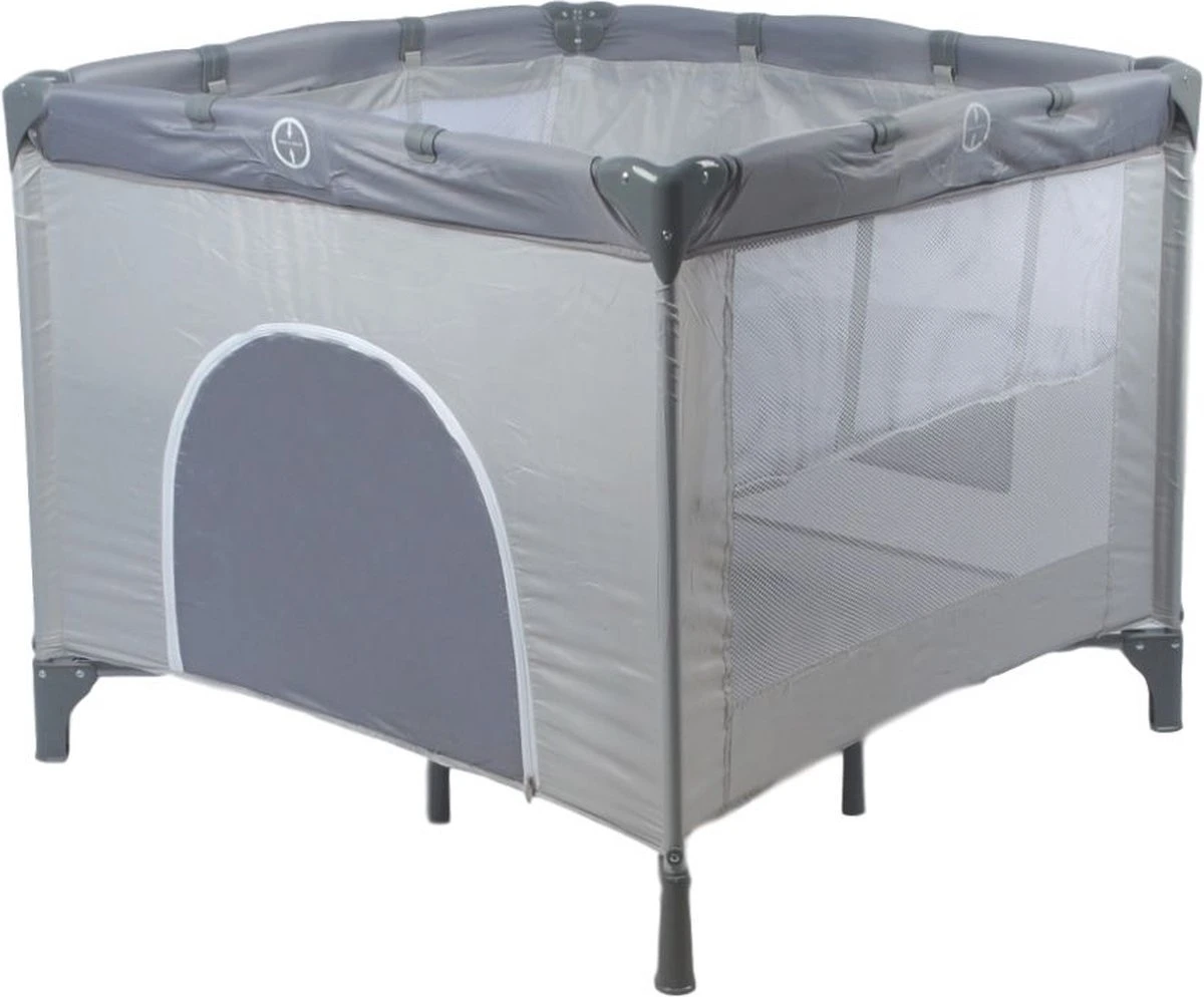 Ding Deluxe Inklapbare Box - Babybox - Grijs - Incl. Bodemverhoger 1 Ding Deluxe Inklapbare Box - Babybox - Grijs - Incl. Bodemverhoger