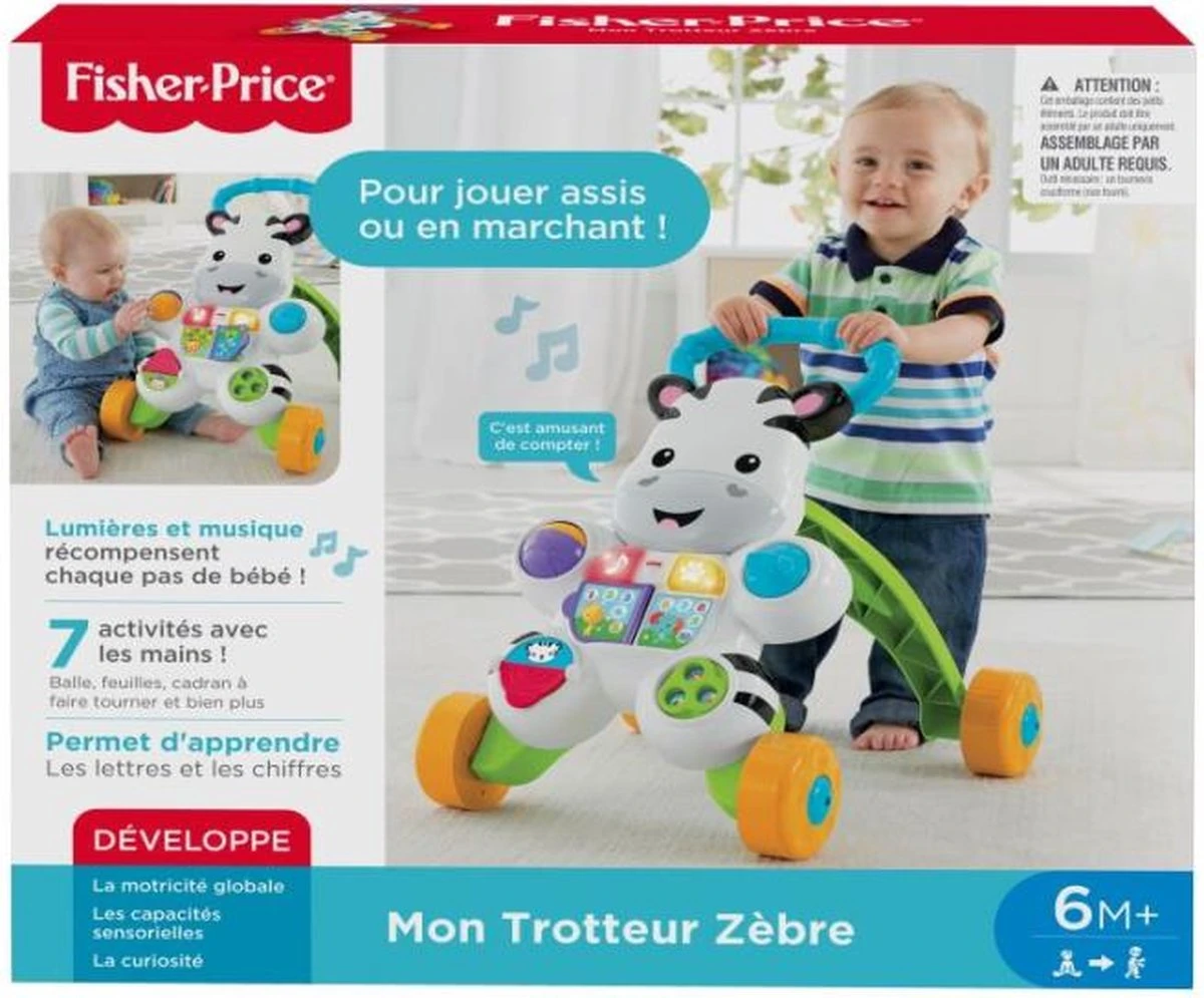 Fisher Price Fisher-Price Loop Met Mij Zebra - Franstalige Editie 1 Fisher Price Fisher-Price Loop Met Mij Zebra - Franstalige Editie
