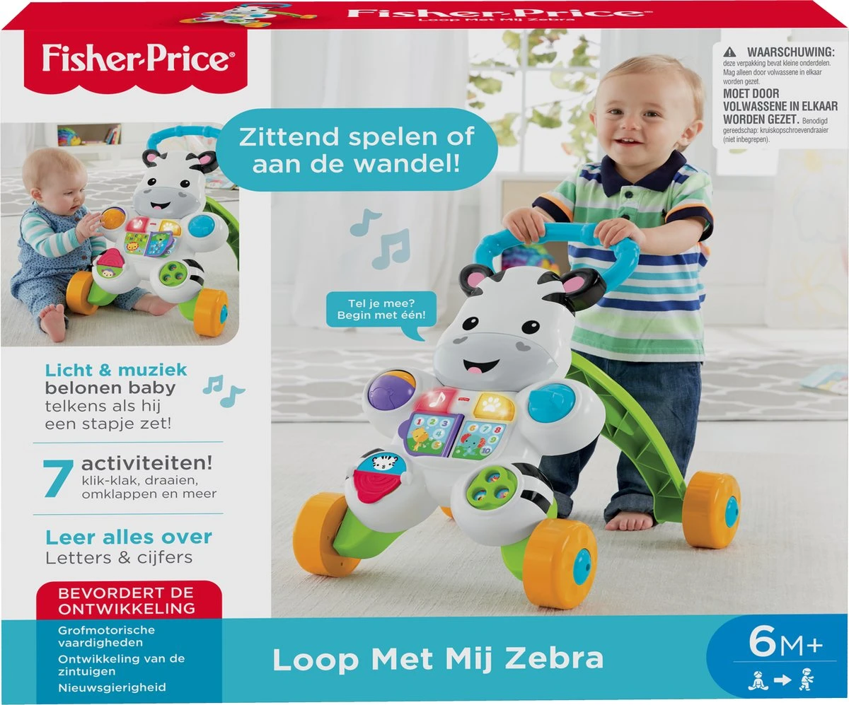 Fisher Price Fisher-Price Loop Met Mij Zebra - Looptrainer 17 Fisher Price Fisher-Price Loop Met Mij Zebra - Looptrainer - Afbeelding 17