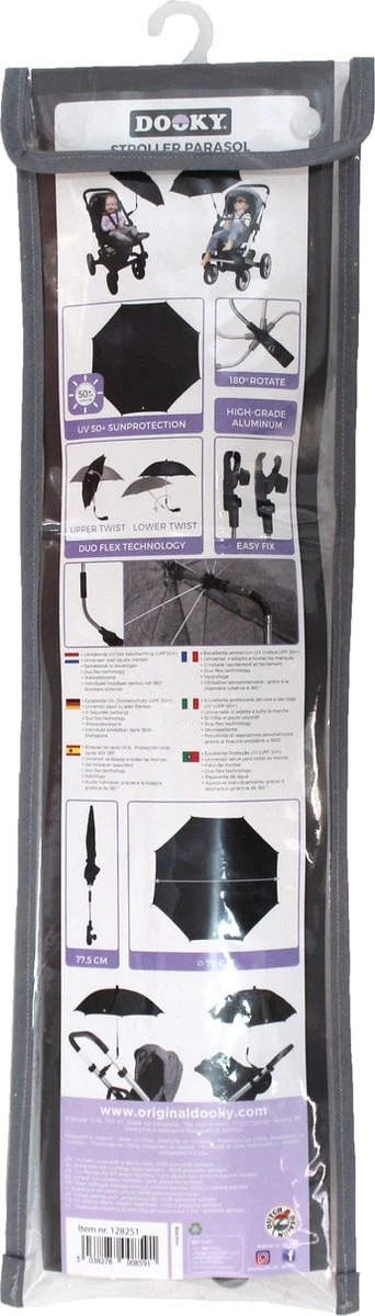 Dooky Parasol Kinderwagen Grijs Gemêleerd 12 Dooky Parasol Kinderwagen Grijs Gemêleerd - Afbeelding 12