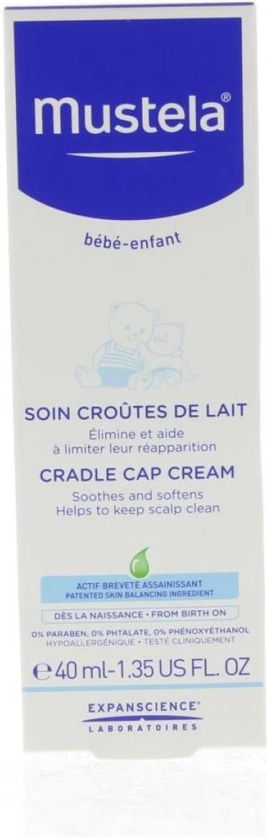 Mustela Bébé Soin Croûtes De Lait - Cradle Cap Cream. 1 Mustela Bébé Soin Croûtes De Lait - Cradle Cap Cream.
