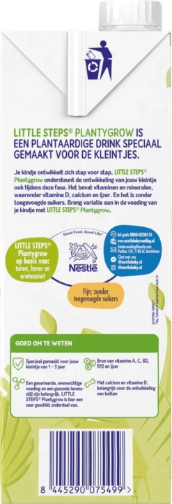 Nestlé LITTLE STEPS® Plantygrow Plantaardige Drink 1-3+jaar 17 Nestlé LITTLE STEPS® Plantygrow Plantaardige Drink 1-3+jaar -Babyproducten Winkel 411x1200