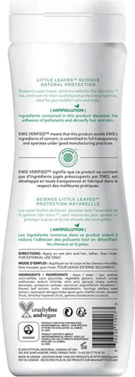 Attitude Little Leaves 2-in-1 Shampoo Watermeloen & Kokos 2 Attitude Little Leaves 2-in-1 Shampoo Watermeloen & Kokos - Afbeelding 2